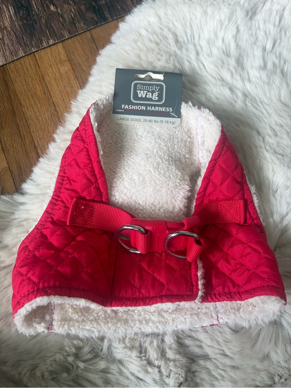 Pink Quilted Fashion Harness for dog